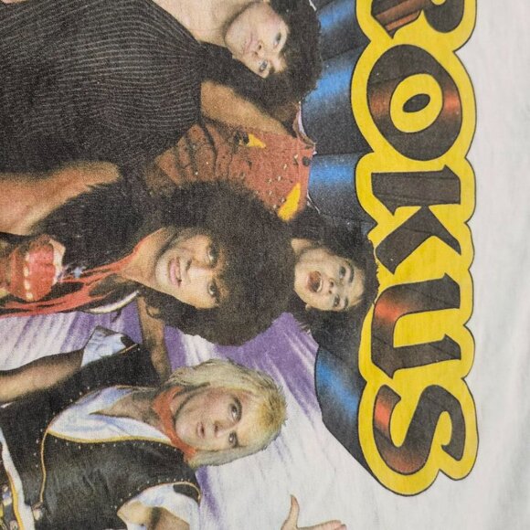 ULTRA RARE Krokus Metal Band LS Hoodie 1985 VTG Womens M Double-Sided Cotton - Picture 16 of 16